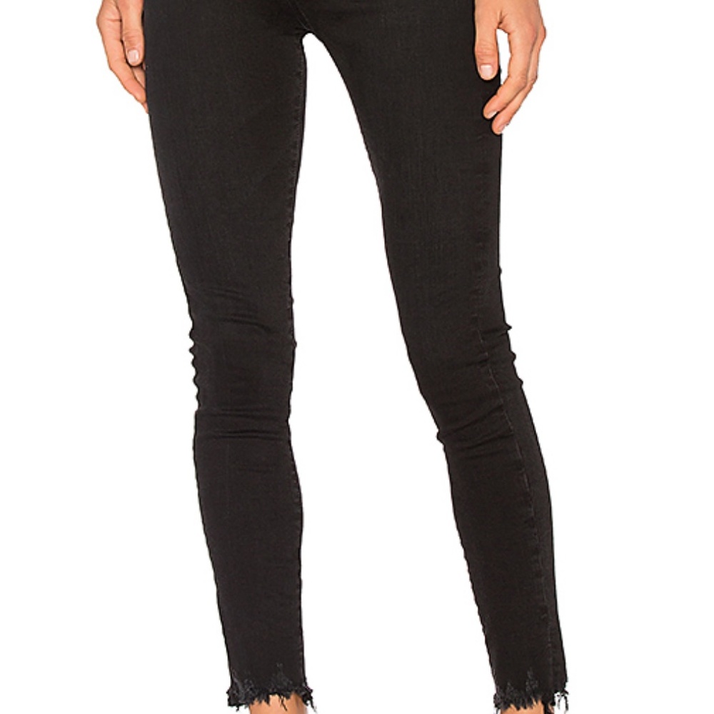 AG Farrah High Waist Skinny Jeans, Raw Hem, Sz 26